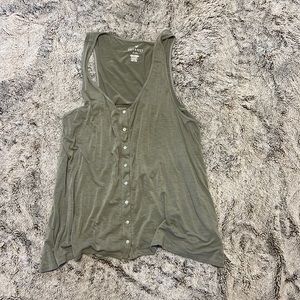 Olive Green AE Slub Tank